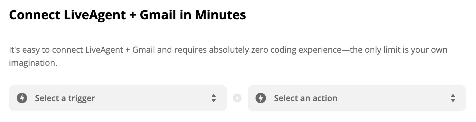 Trigger és művelet kiválasztása