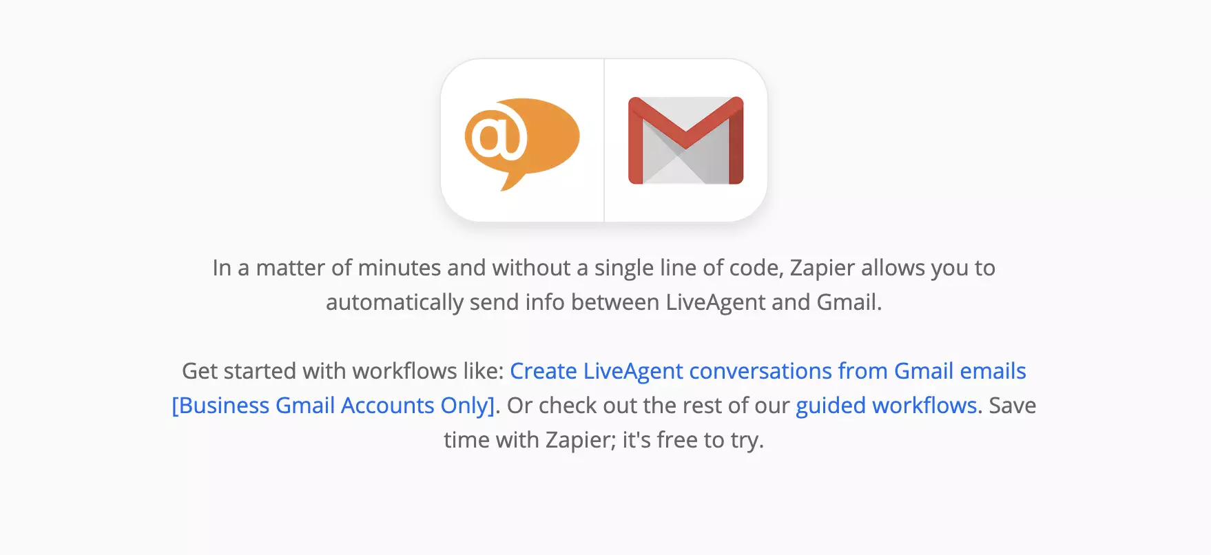 LiveAgent és Gmail integráció a Zapier-en