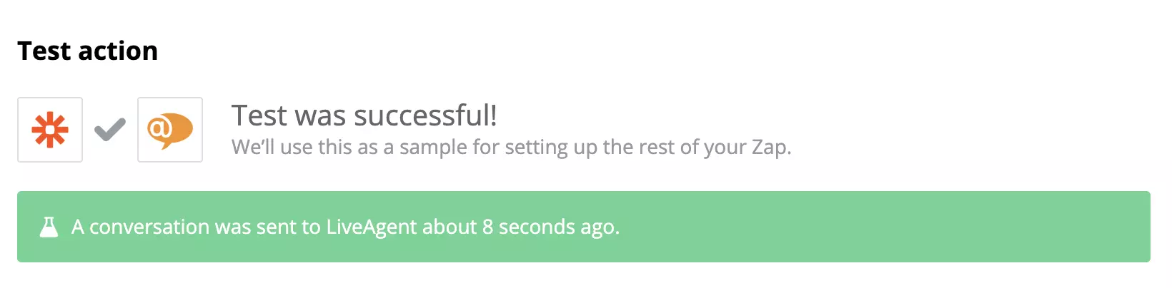 A Google Sheets és LiveAgent integráció sikeres tesztje