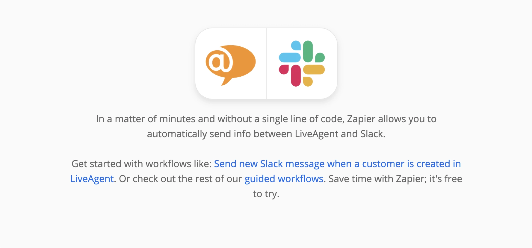 Zapier oldala a LiveAgent és Slack integrációkról