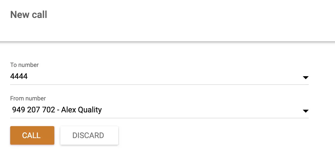 Hívás kezdeményezése TelefonBG számmal a LiveAgent-ből