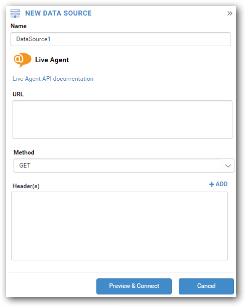 Bold BI ÚJ ADATFORRÁS konfigurációs ablak