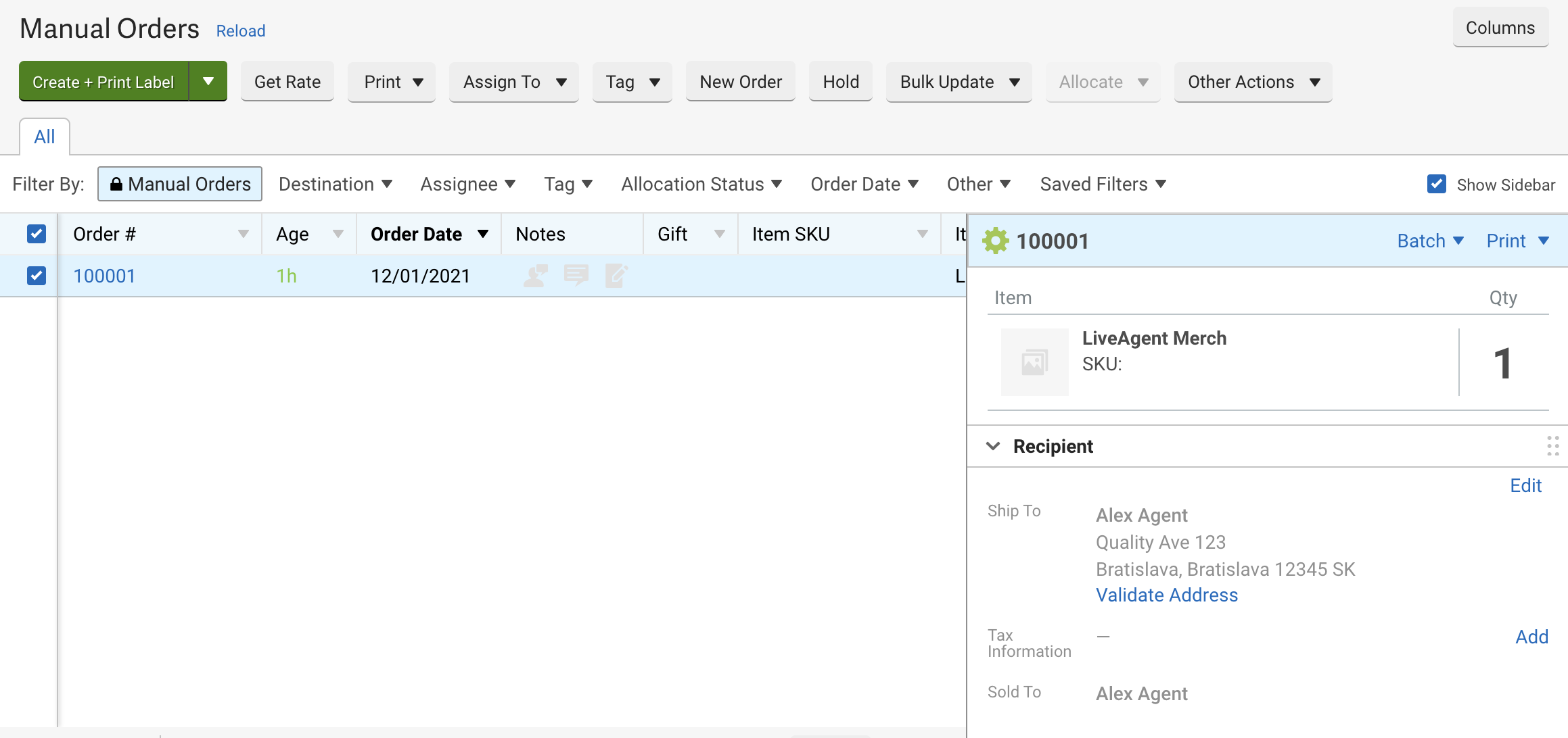 Új megrendelés létrehozva a ShipStation-ben
