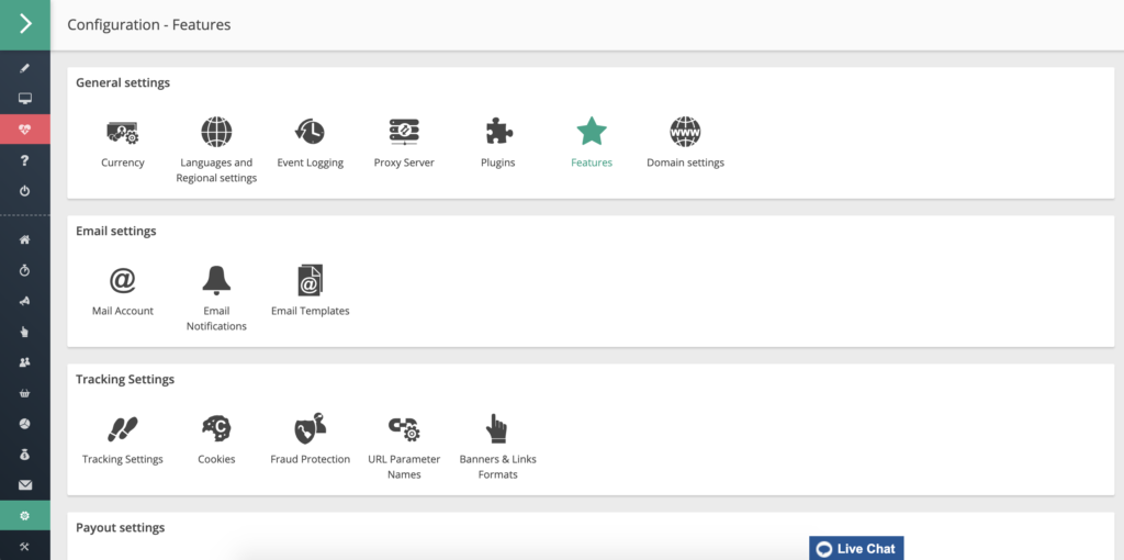 Configuration and features