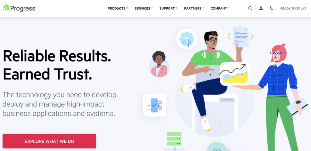 Progress IMail szerver kezdőlapja feltárási lehetőséggel