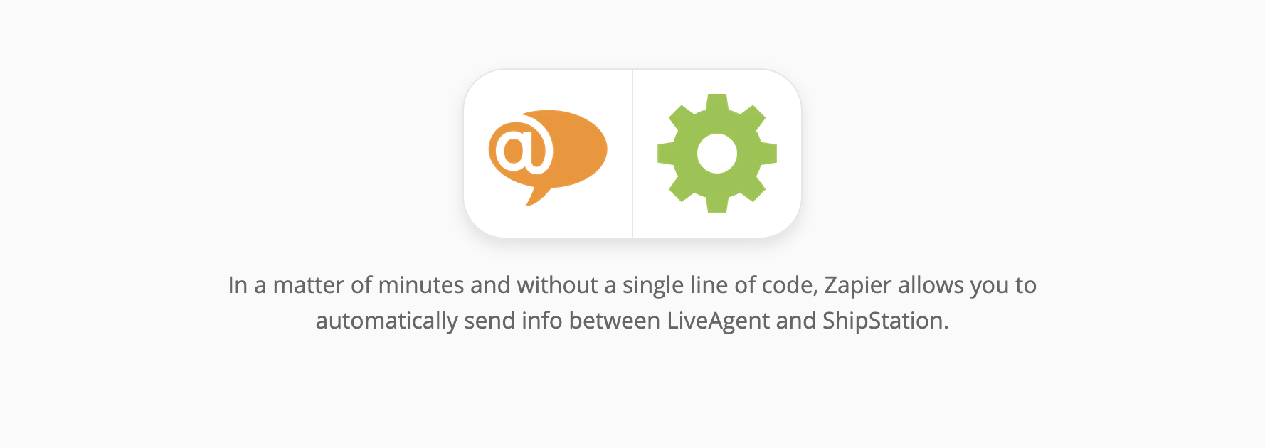 LiveAgent és ShipStation integrációs oldal a Zapier-en