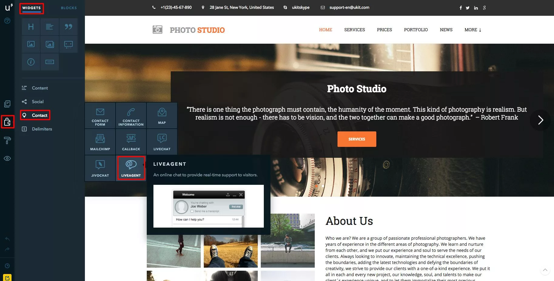 LiveAgent uKit integráció