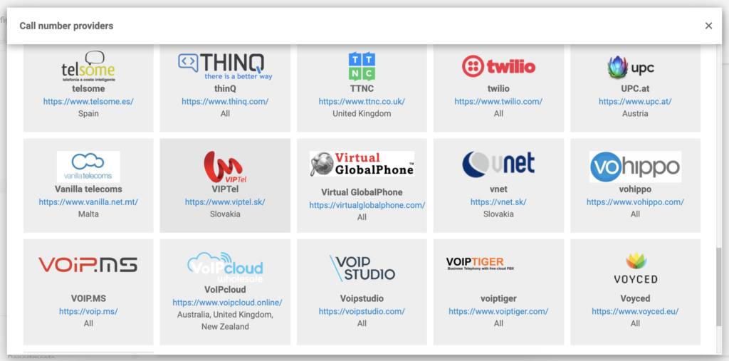 VoIPcloud a VoIP szolgáltatók listájában