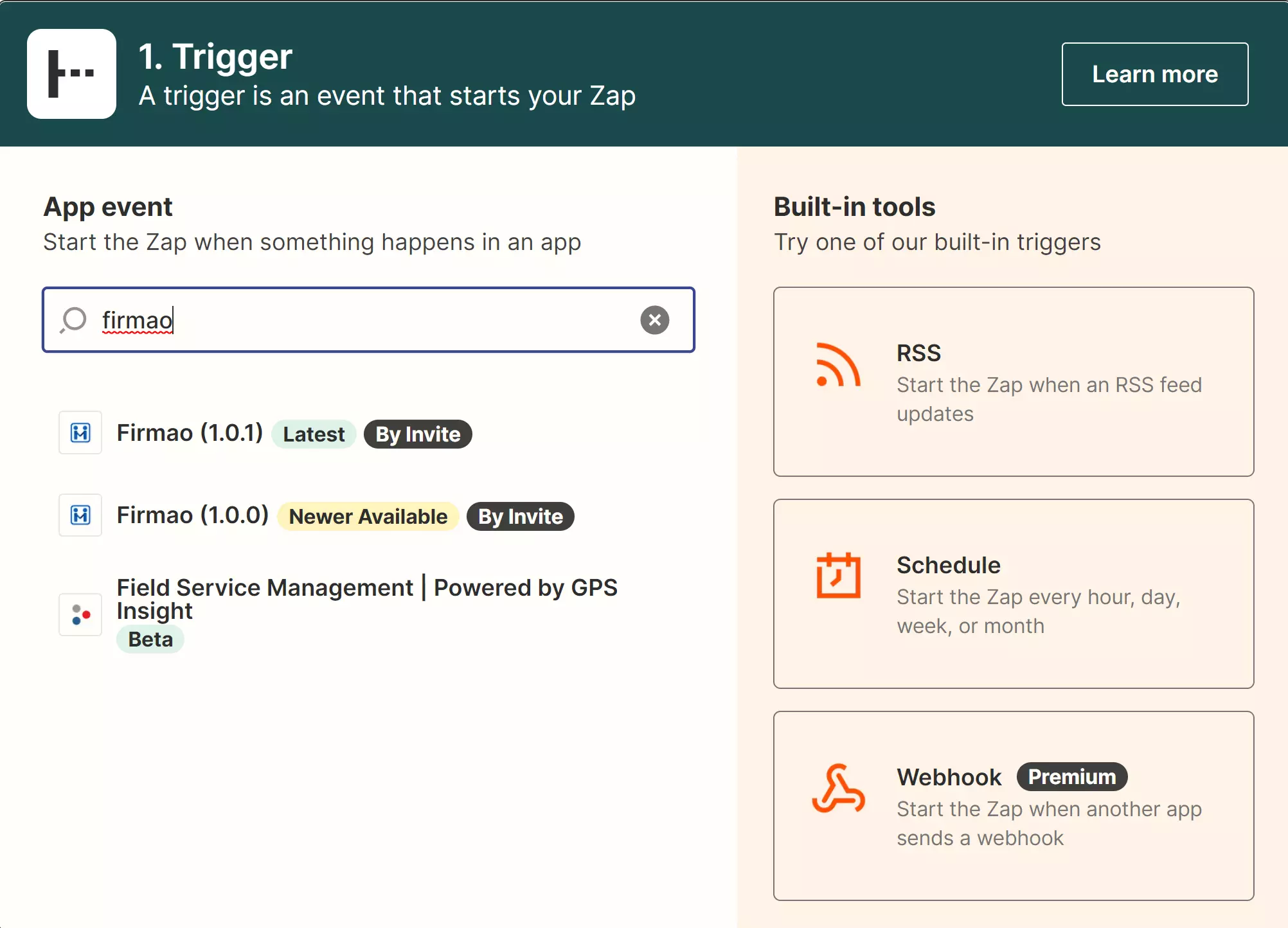 Find Firmao on Zapier