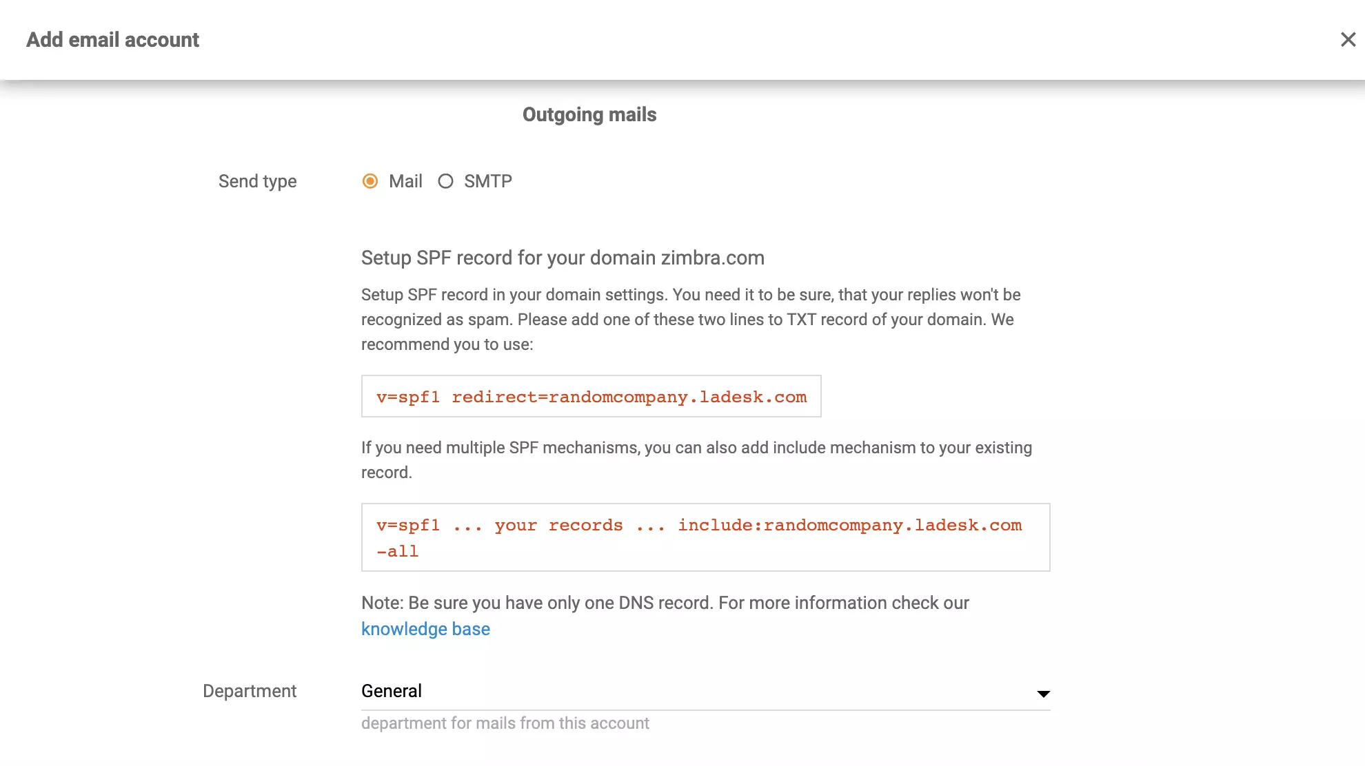 Zimbra átirányítás beállítása