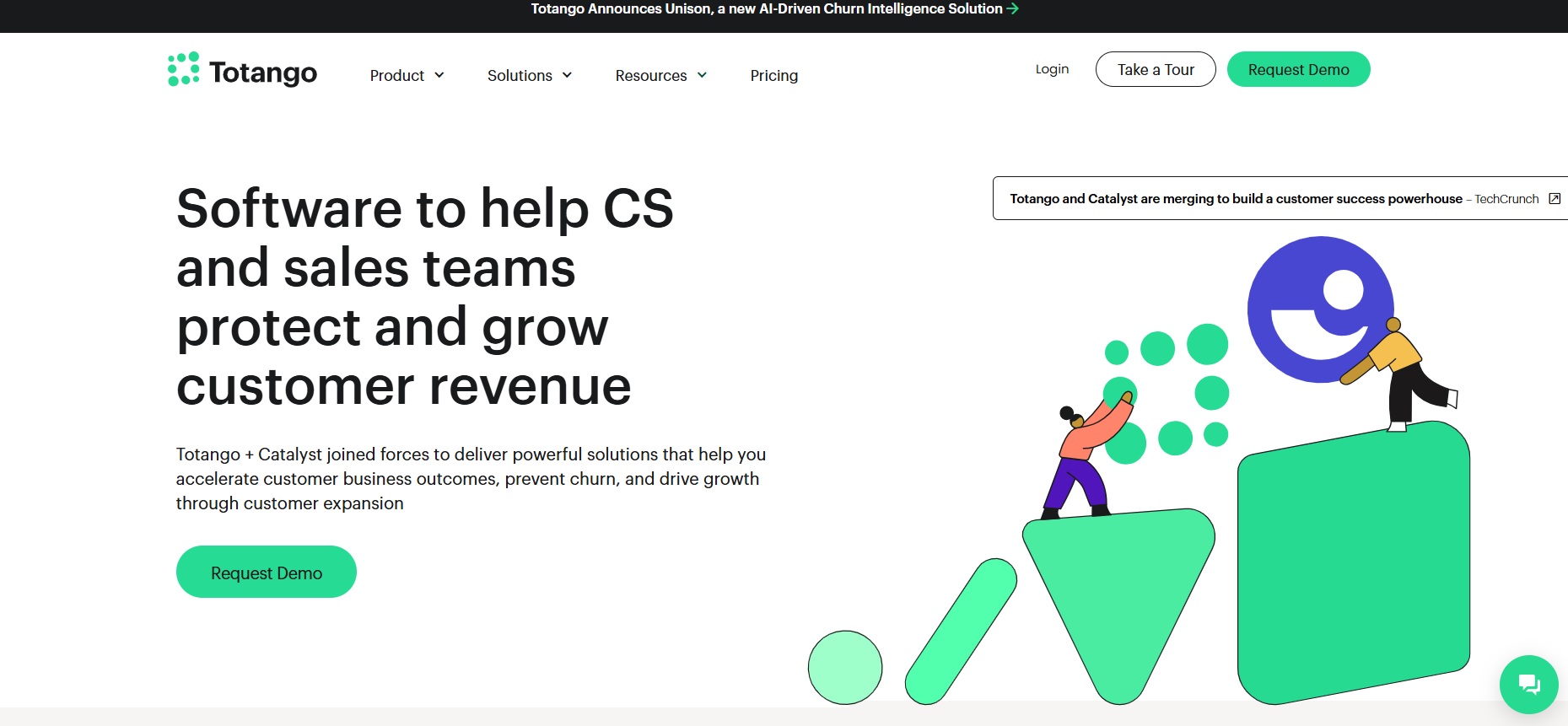 Totango kezdőoldala