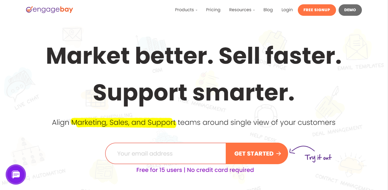 EngageBay CRM szoftver