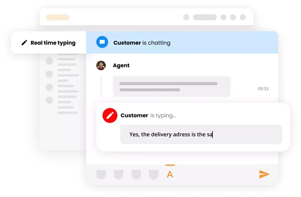 Valós idejű gépelési nézet