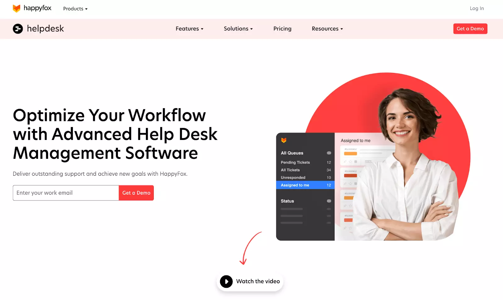 Happyfox helpdesk jegykezelő rendszer kezdőlapja