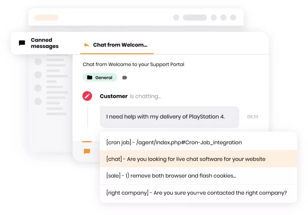 Előre megírt üzenetek