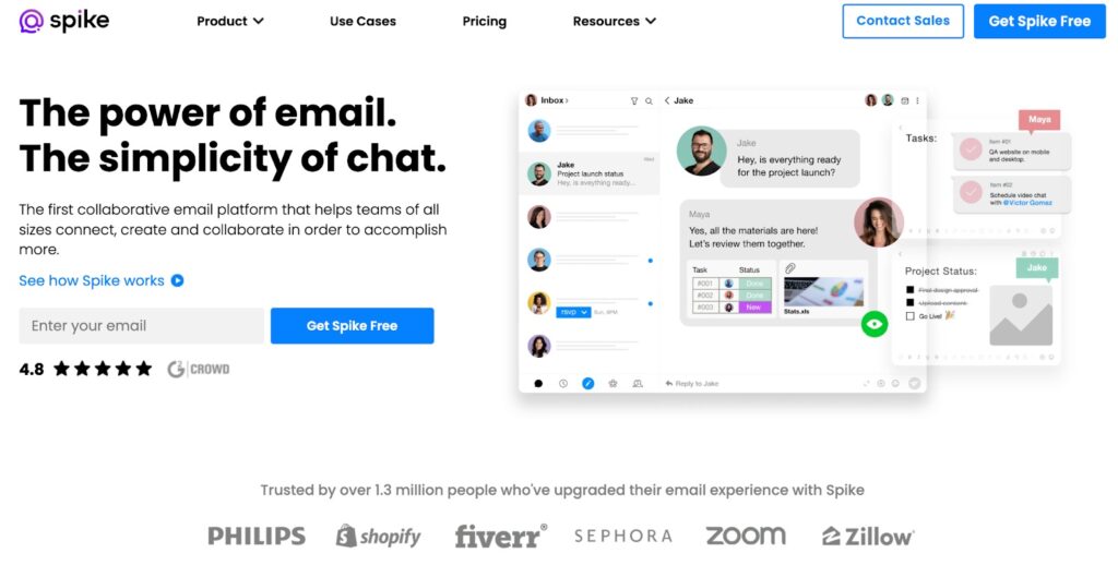 Spike homepage