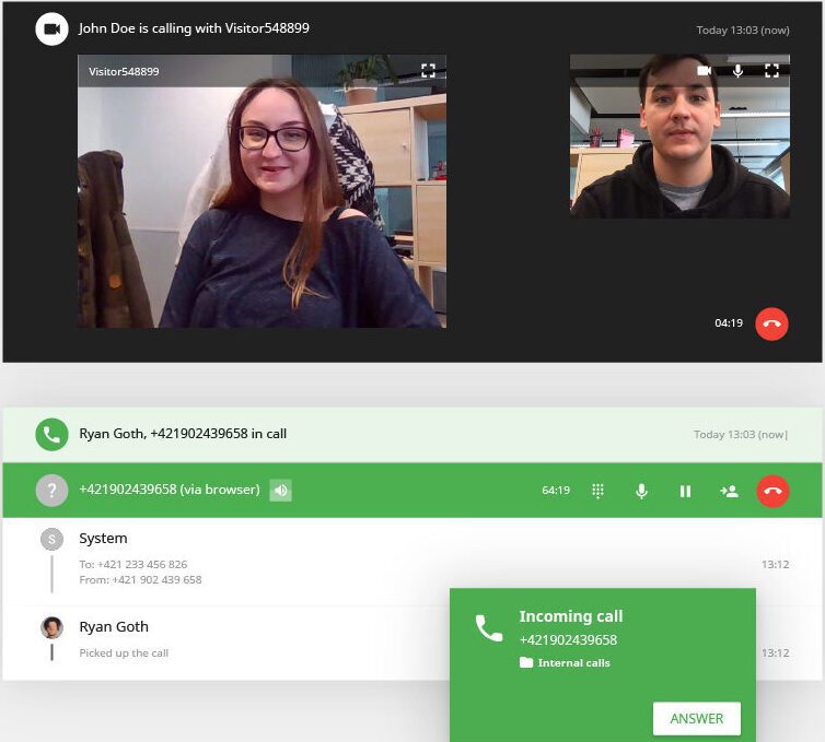két ember videóhívást folytat
