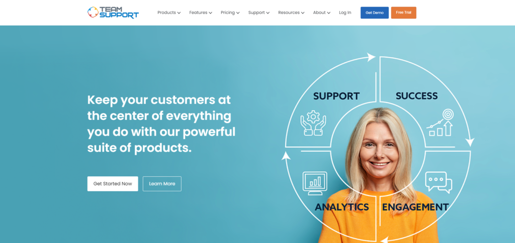 TeamSupport kezdőlap