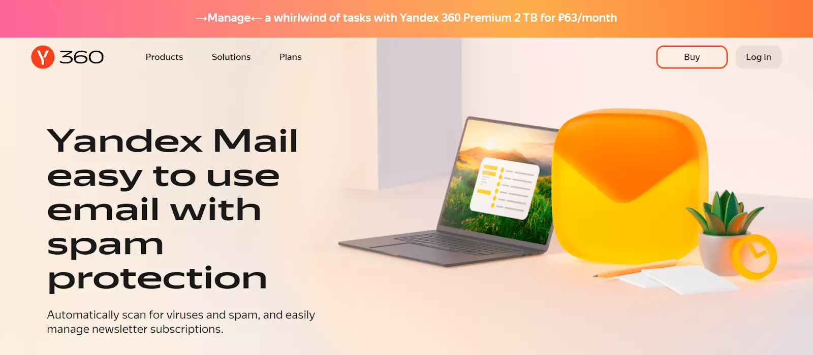 Yandex Mail kezdőlap